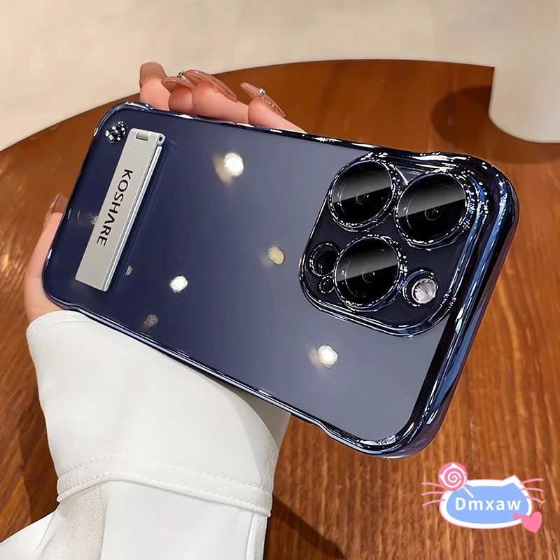 Фото Для Vivo Y75 4G S10 V21 V21S S9E Y73S Y200 5G V20 Pro V15 Z5X Nex 3 Чехол для телефона Металлическая подставка Безрамный прозрачный жесткий чехол №1