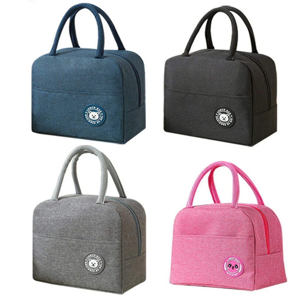 

1PCS Portable Lunch Bag Waterproof Cation Aluminum FoilCooler Bag Thermal Food Picnic Lunch Bag For Women Girl Kids Children
