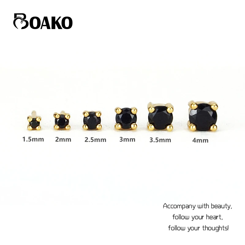 

Женские серьги-гвоздики из серебра 925 пробы, 6 шт./компл.