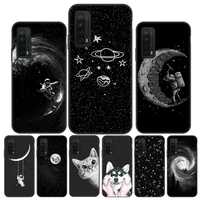 cute astronaut phone case for huawei honor 8a case silicone for huawei honor 50 pro 8c 8x max 9i 9a 7x 6x 6a 9 9x lite pro cover