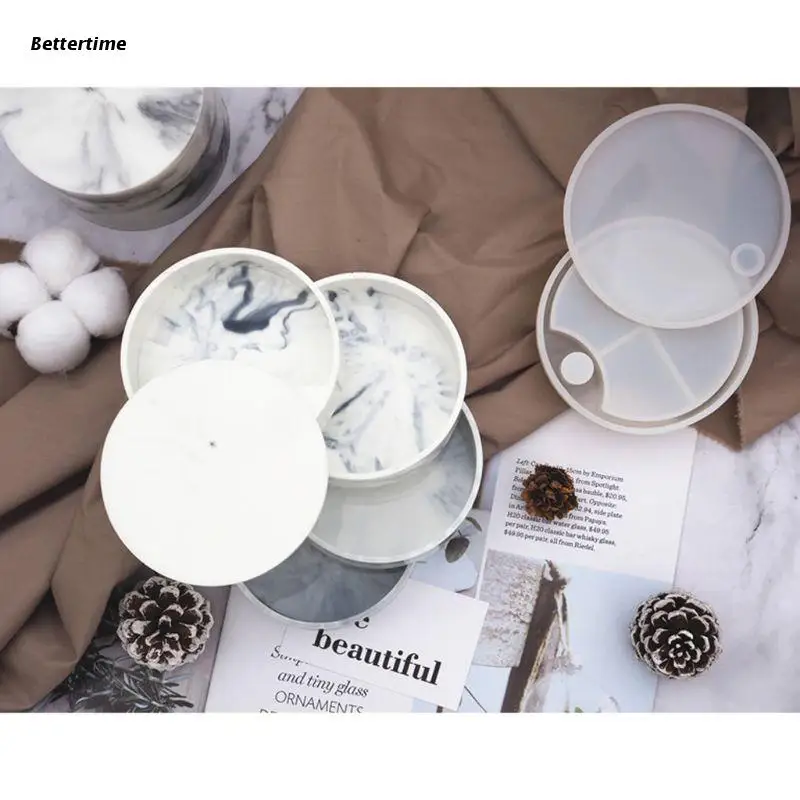 

B36D Handmade Rotating 3-Tiered Tray Jewelry Storage Organizer Mold DIY Box Epoxy Resin Casting Silicone Mold Art Craft Tools