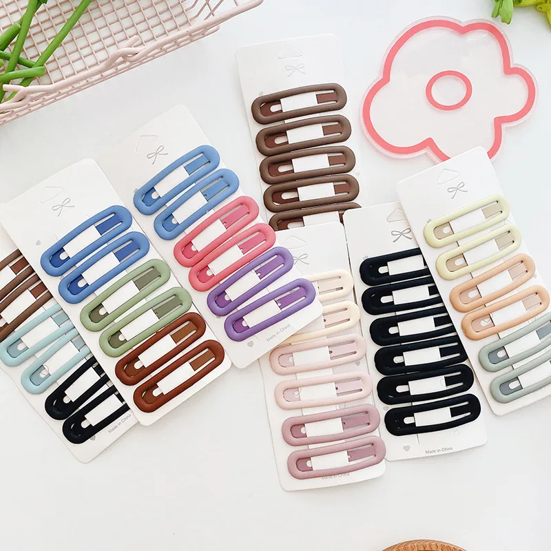 

High Quality Frosted Oval Basic Hairpins Women Girls Hair Clips Pins Barrettes Accessories Hairclip Hairgrip Headdress Headwear