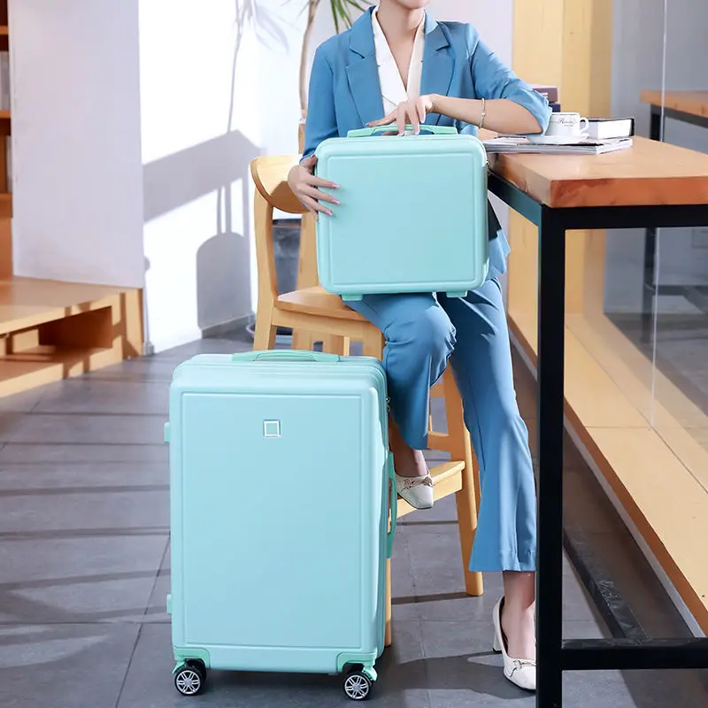 New 22/24/26 inch travel suitcase 2PCS luggage set trolley luggage case with spinner wheels 20 inch cabin rolling luggage case