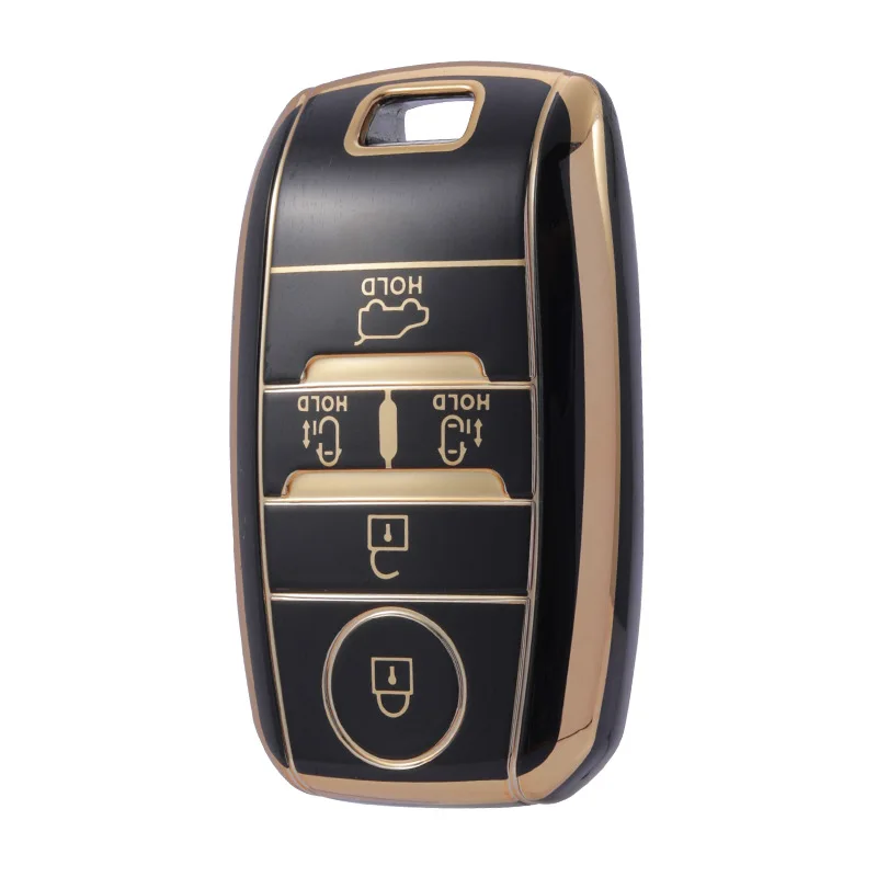 

6 Buttons Soft TPU Smart Key Case Cover Shell Fob Holder Protector Keychain Accessories For Kia Sedona Grand Carnival Sorento