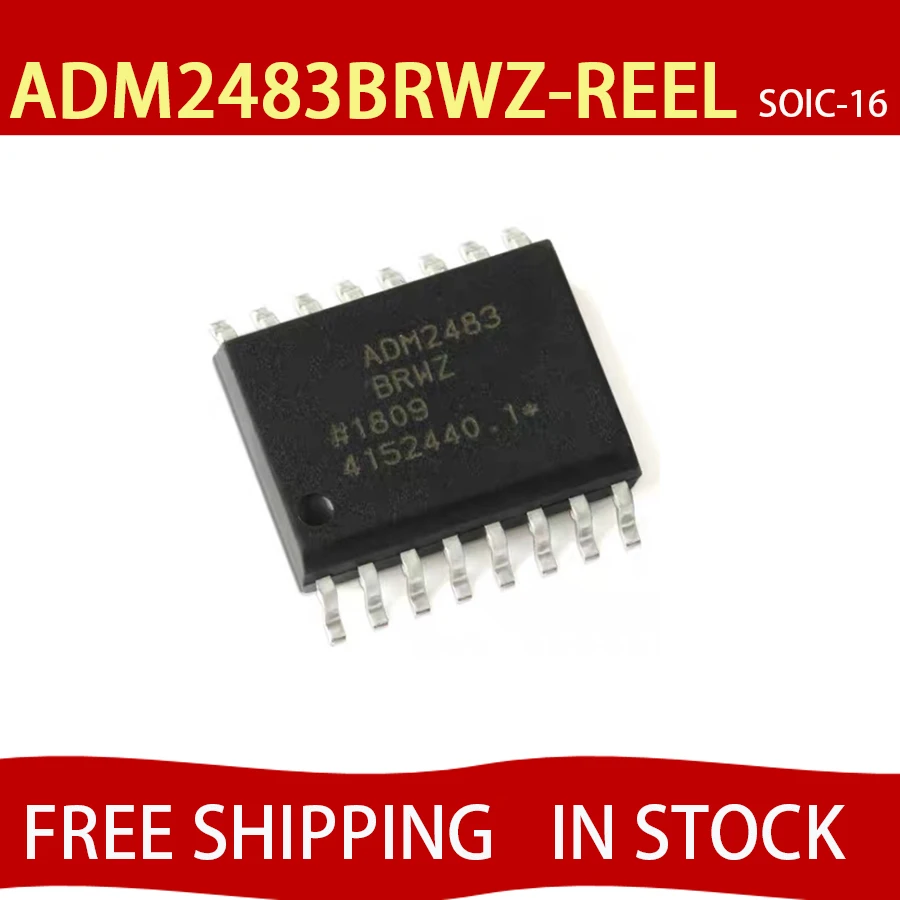

20PCS NEW Original ADM2483BRWZ ADM2483 SOP-16 Transceiver Chip Half-Duplex Isolated RS-485 Transceiver ADM2483BRWZ-REEL