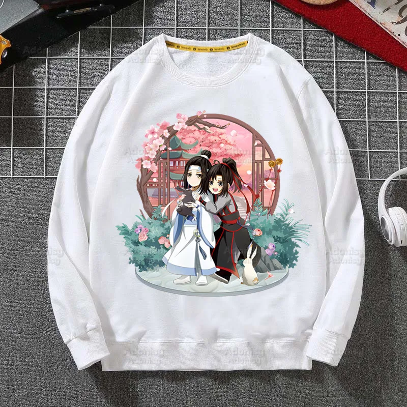 

Mo Dao Zu Shi The Untamed Lan WangJi Wei Wu Xian Fleece Sweatshirts Harajuku Streetwear Top Autumn Spring O Neck Pullover Hoody