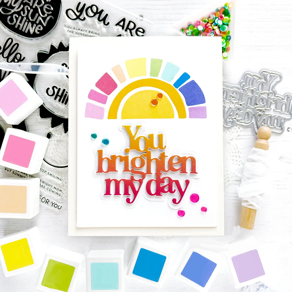Солнечные улыбки прозрачные штампы и металлические вы осветляете моем день для