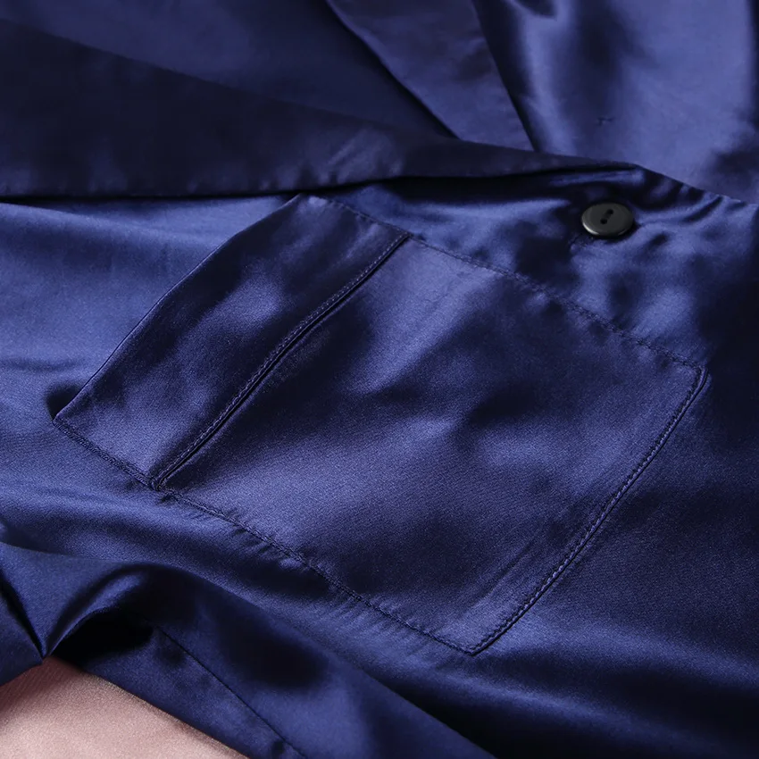 High Quality Women Pijamas Pajamas Turndown Collar Pocket Casual 2 Pieces Set Sleepwear Homesuit Nightwear