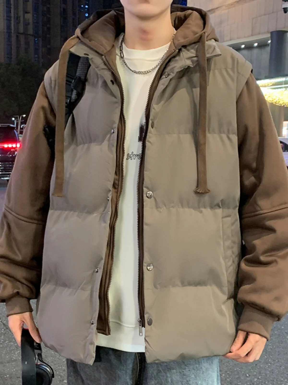 Поддельная верхняя одежда из двух предметов для мужчин и подростков новинка 2024