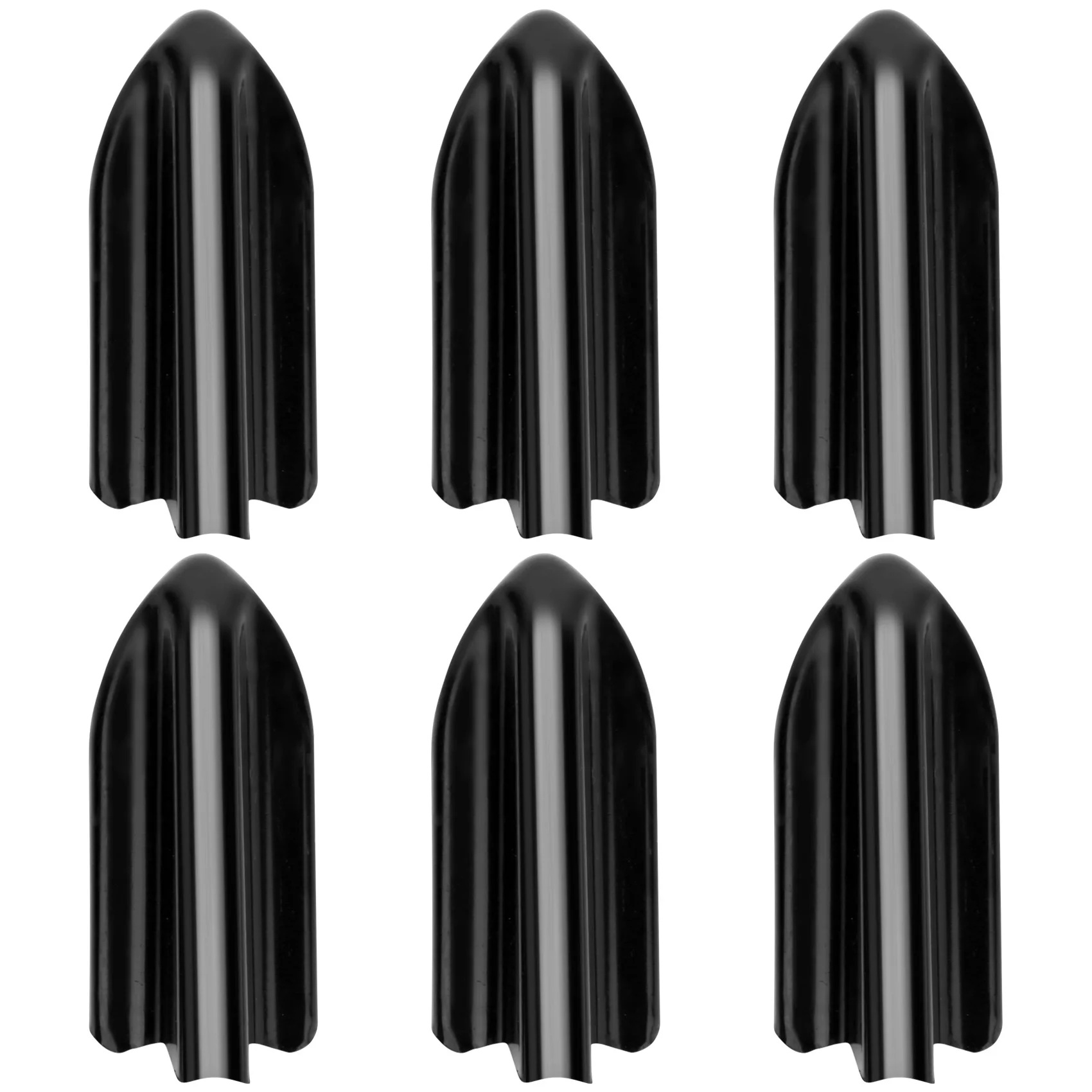 

6pcs Black Car EVO-Style PP Roof Shark Fins Spoiler Wing Kit Vortex Generator