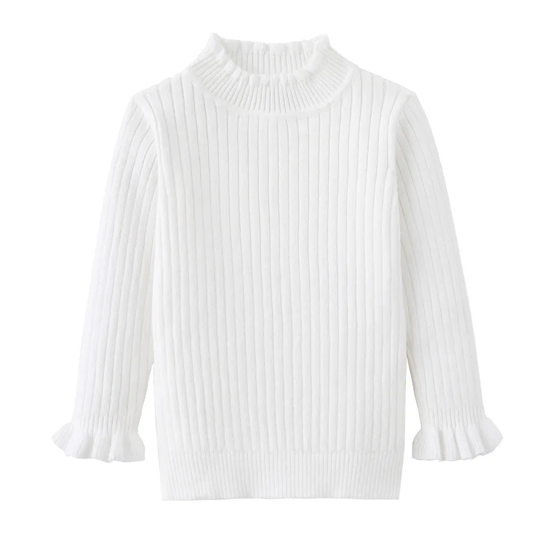 

Однотонные белые свитера для девочек 1-8 лет, черные весенние вязаные свитера унисекс для мальчиков 1, 2, 3, 4, 5, 6, 7, 8 лет, детская одежда 225438