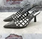 Женские босоножки на шпильке, Красные босоножки на высоком каблуке, с открытым носком, весенняя обувь, 2021