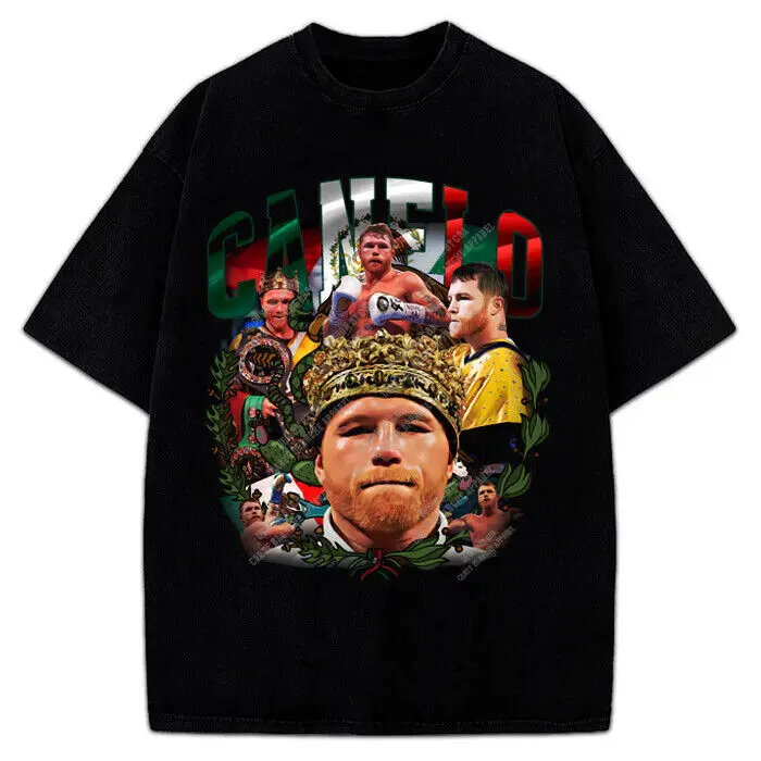 Футболка Canelo Alvarez Saul Mexico Goat Boxing в винтажном стиле с графическим дизайном