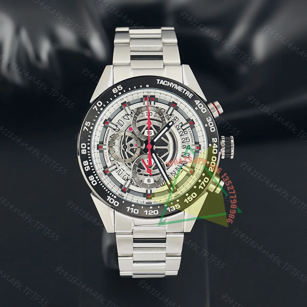 

Мужской кварцевый хронограф vk64, черный/белый/коричневый циферблат со стальным корпусом, домашний японский кварцевый хронограф, 2023