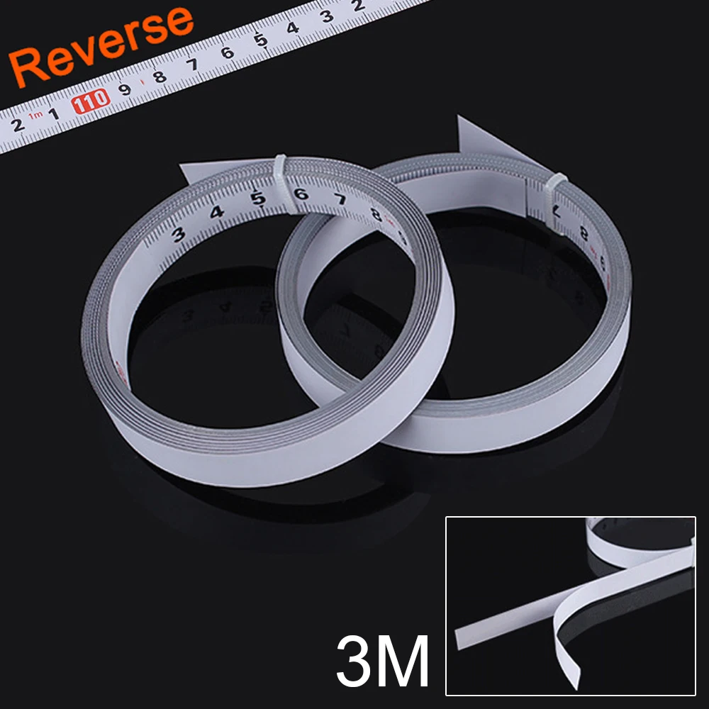 

1-5m Stainless Steel Viscous Scale Tape Measure Self Adhesive Metric Scale Ruler for Workbench Saw Table