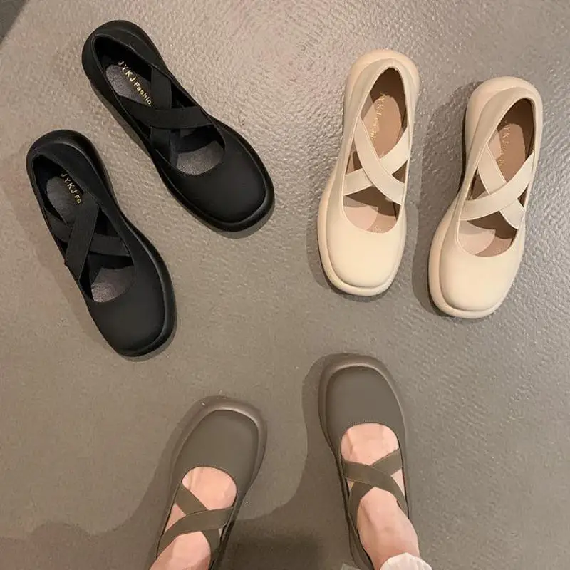 

Женские туфли, кожаные туфли, новые модные туфли в стиле ретро на толстой нескользящей подошве, Туфли Мэри Джейн для женщин, весна 2022