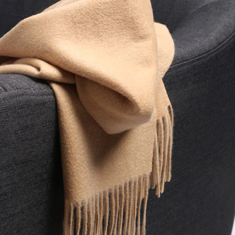 

Luxury 100% Cashmere Scarf Men Winter Wool Casual Scarf Women Thicken Warm Solid Male Shawl & Wrap All-matching Pashmina Foulard