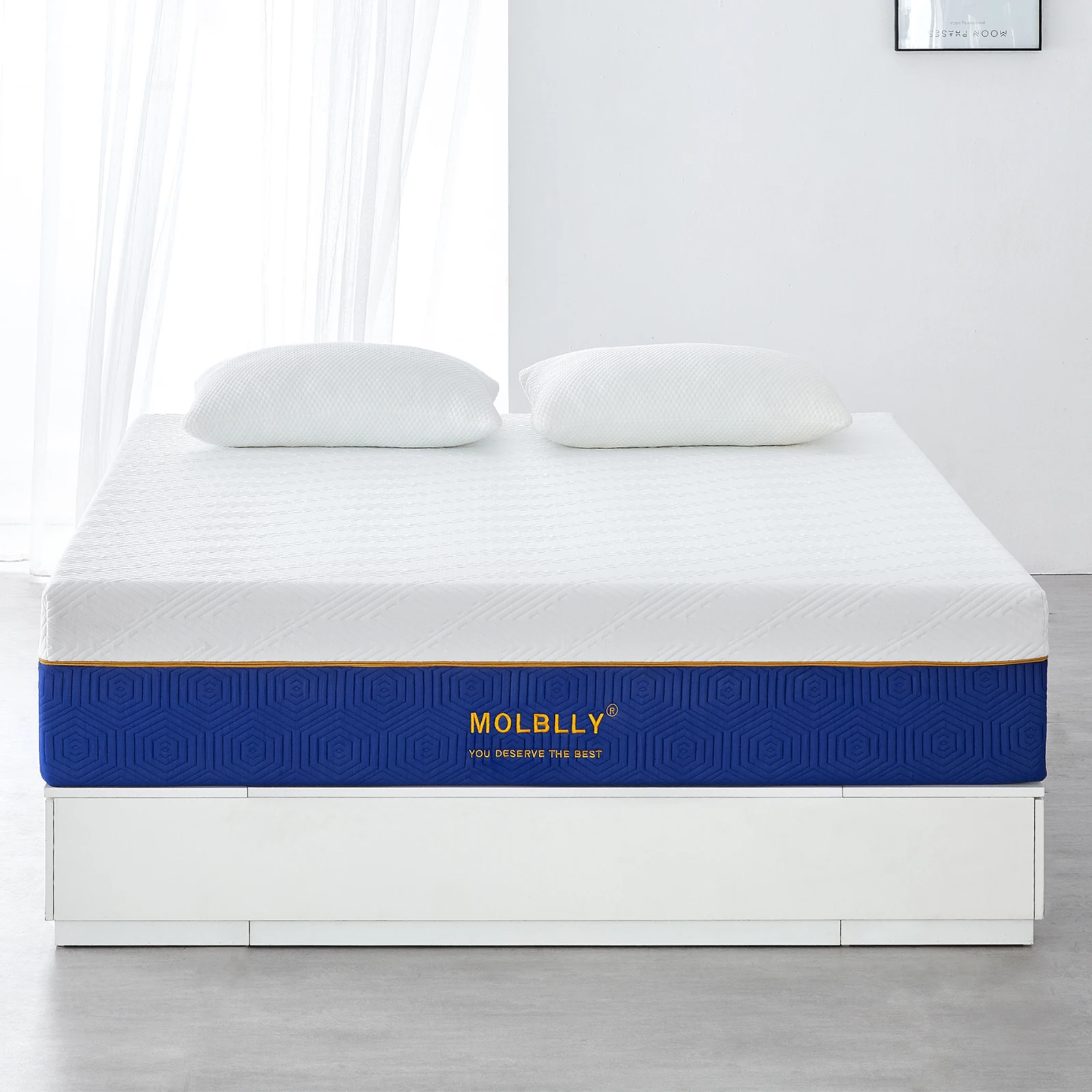 Molblly 10 inch Cooling-Gel Memory Foam Mattress Bed