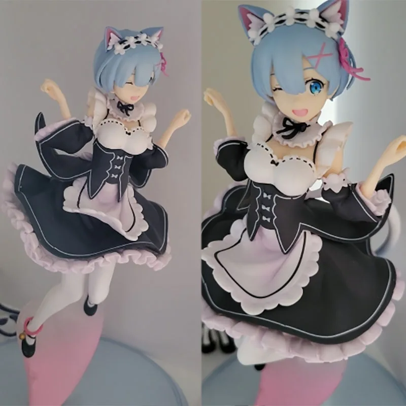 

Re ZERO Starting Life in Another World Figure Ram Ram Action Figure Maid Styling Sexy Girl Figurine Toys Room Ornament Gift