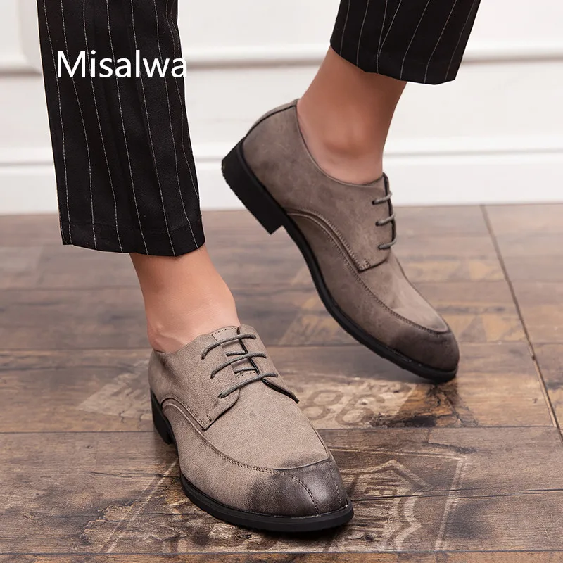 Туфли Misalwa мужские классические оксфорды искусственная кожа брендовые для