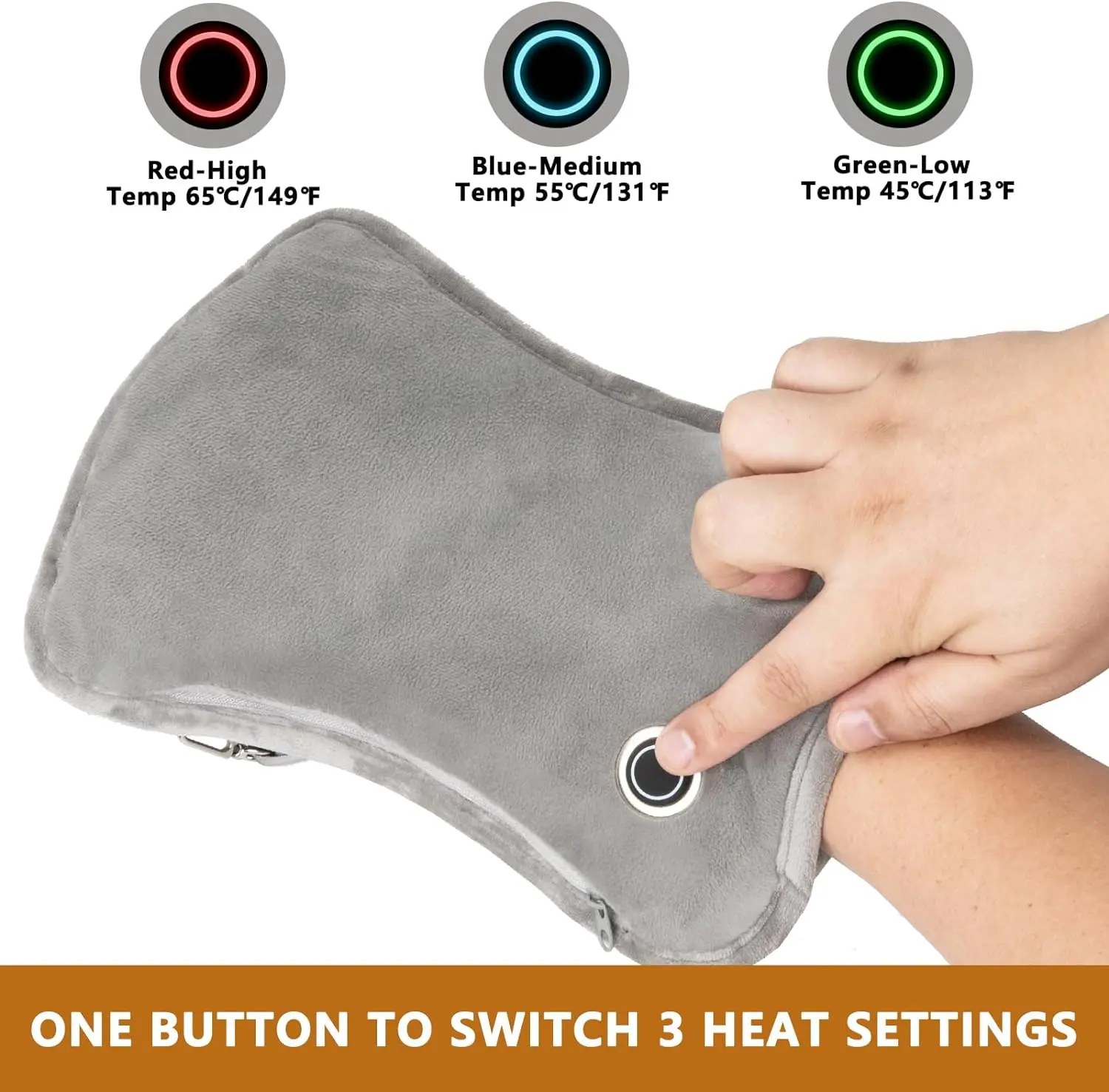 USB-грелка для рук переносной теплый графитовый чехол портативный зимы офиса дома