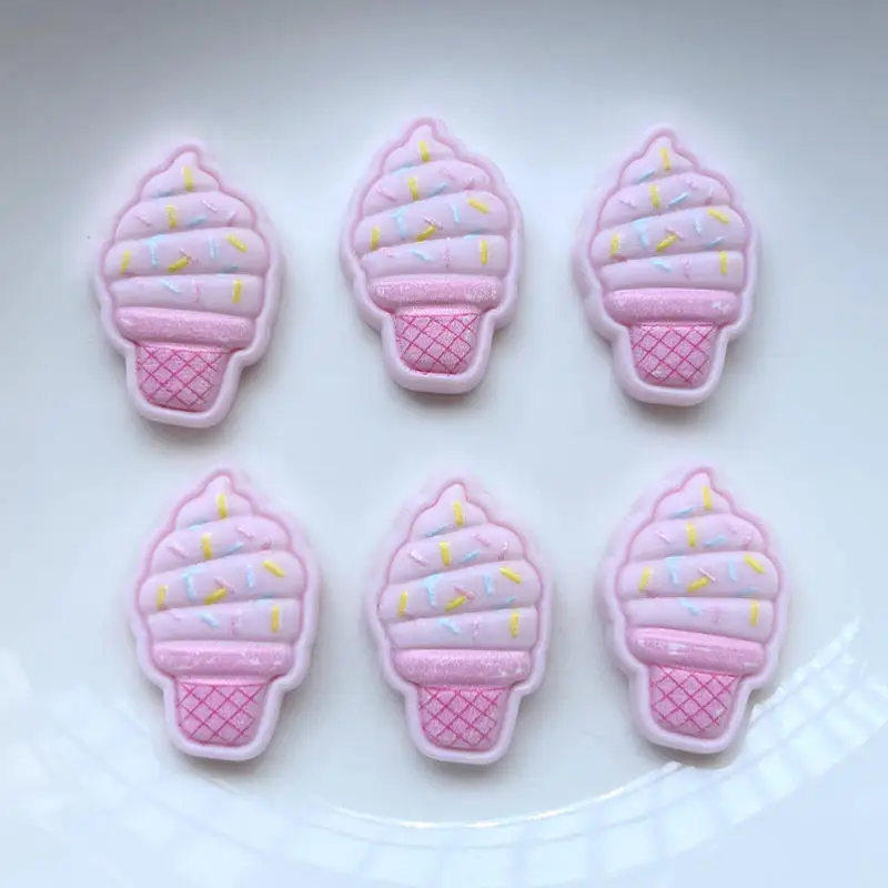 20 шт. милые облака мороженое с плоским основанием из смолы искусственные