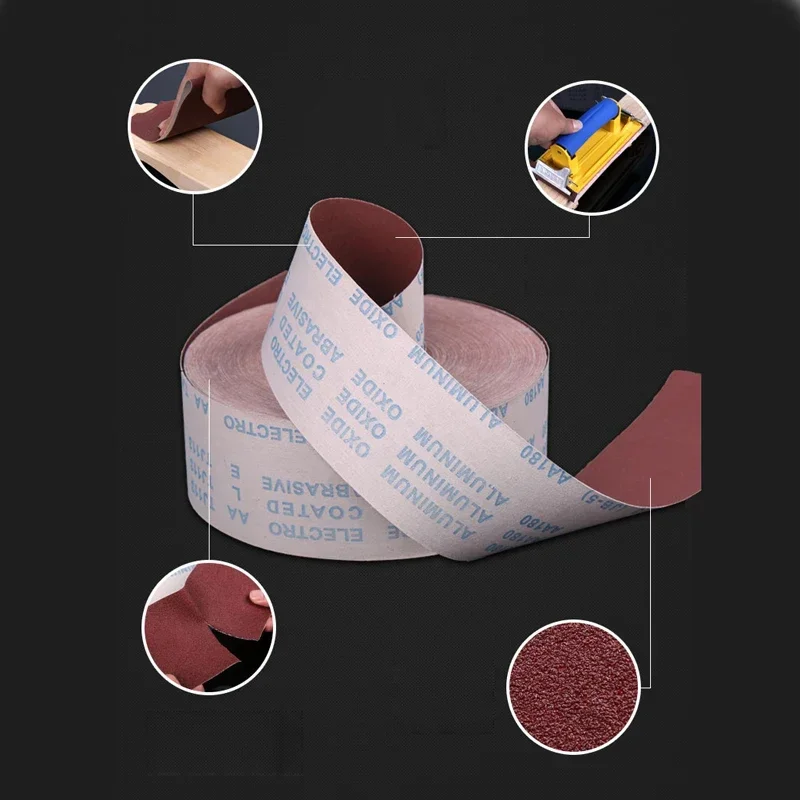 Наждачная бумага для шлифовки 5 метров 80/100/120/150/180/240/320/400/600/Грит