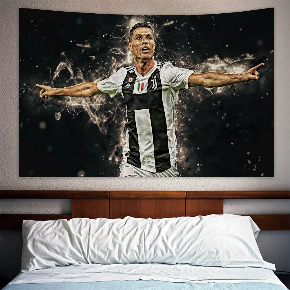 Ювентус Fc Kawaii Boho Настенный Гобелен Декор Полиэстер Тканая Художественная