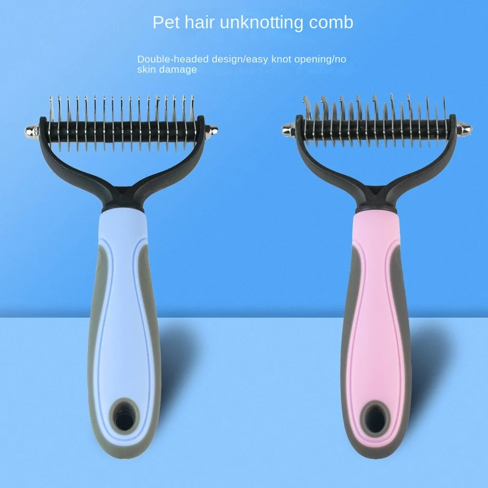 

Pet Knot Comb Explosive Cat and Dog Universal Double-sided Stainless Steel Hair Removal Brush Knot Comb Pet Supplies hair tools