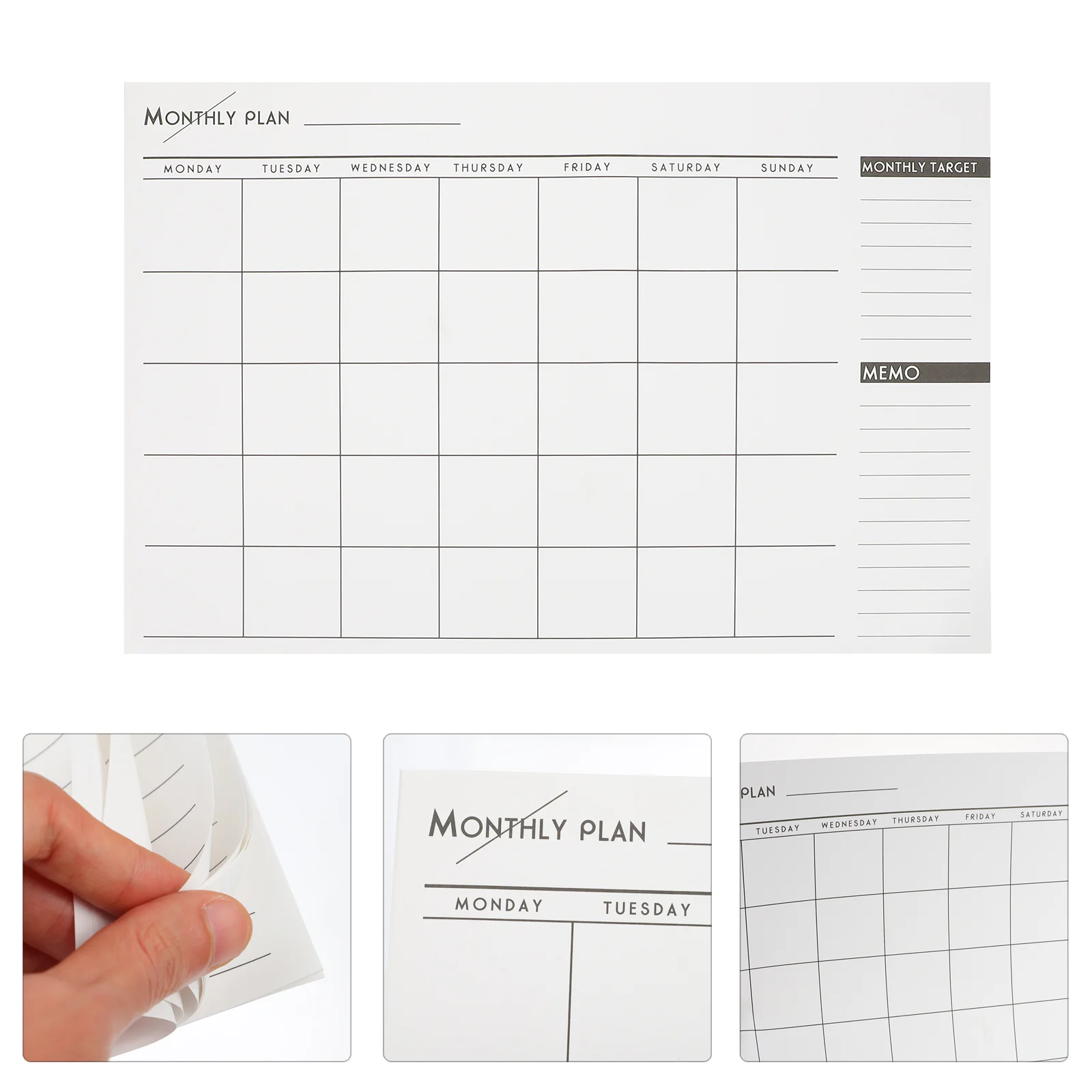 

1pc 2022 Monthly Planning Time Management Notepad Work Schedule (Assorted Color)