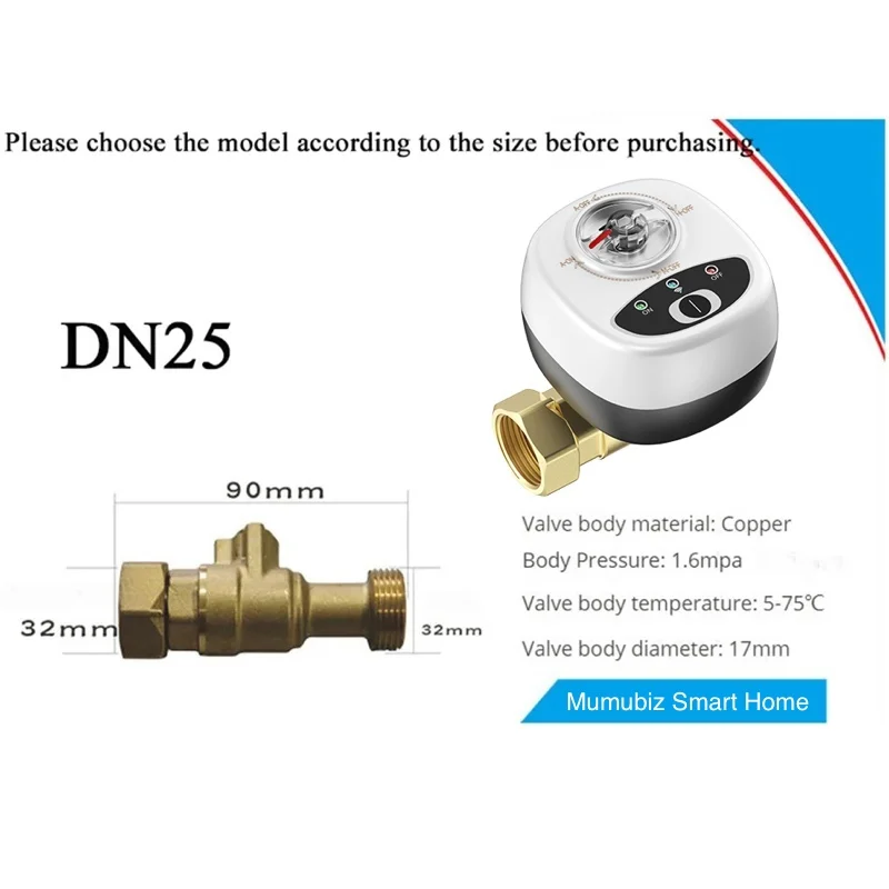 

Контроллер умного клапана mumubiz Zigbee DN15/DN20/DN25