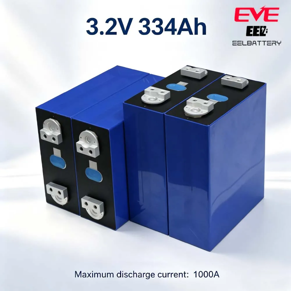 Фото Предзаказ в ЕС: Новые призматические элементы LiFePO4 EVE 3.2V 334Ач LF334 с двойными выводами, класс A, с клеммами, доставка DDP. №1