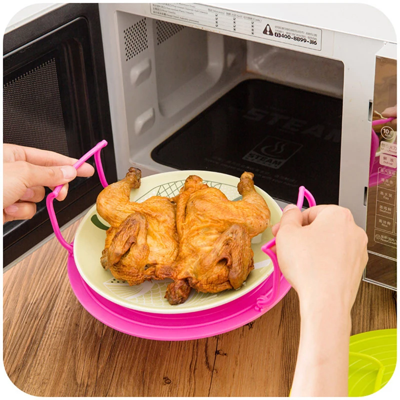 

Multifunction Kitchen Microwave Oven Shelf Heating Layered Steaming Food Tray Rack Holder Organizer Tool Accessory Dish Rack 1pc