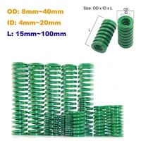 1pc green heavy load compression mould die pressure steel spiral spring od 8mm40mm id 420mm length 15100mm furniture fittings