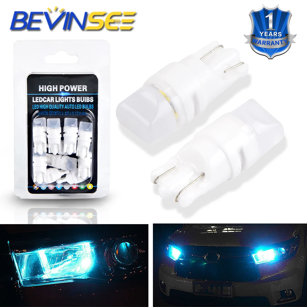 10x Bevinsee W5W LED Белый Синий Красный Желтый Розовый T10 супер ярсветильник лампа для