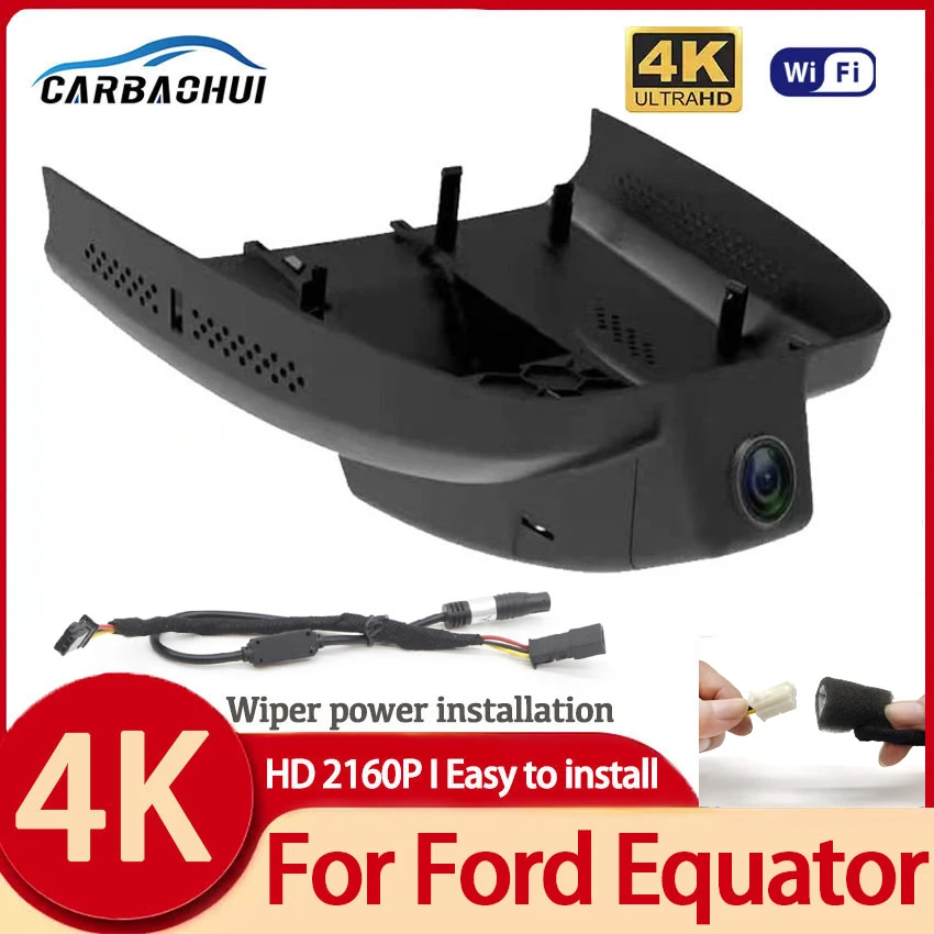 New ! Plug and play WiFi Car DVR 4K Dash Cam UHD 2160P Video Recorder Original For Ford Equator Ecoboost 225 plus 744 2021 2022