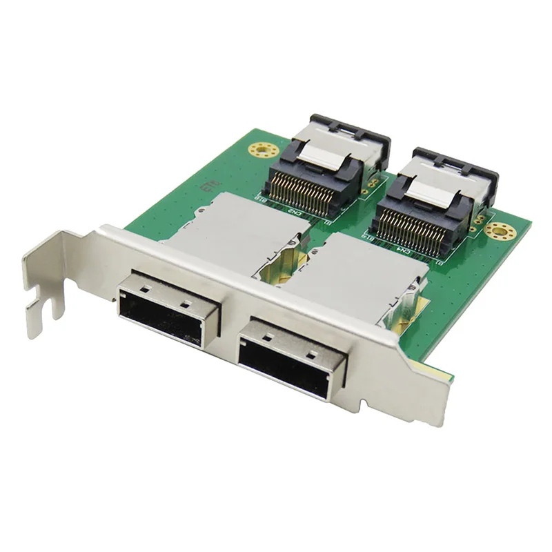 Двойные порты Mini SAS внутренняя стандартная внешняя карта адаптера HD SFF-8087 Sas26P PCI