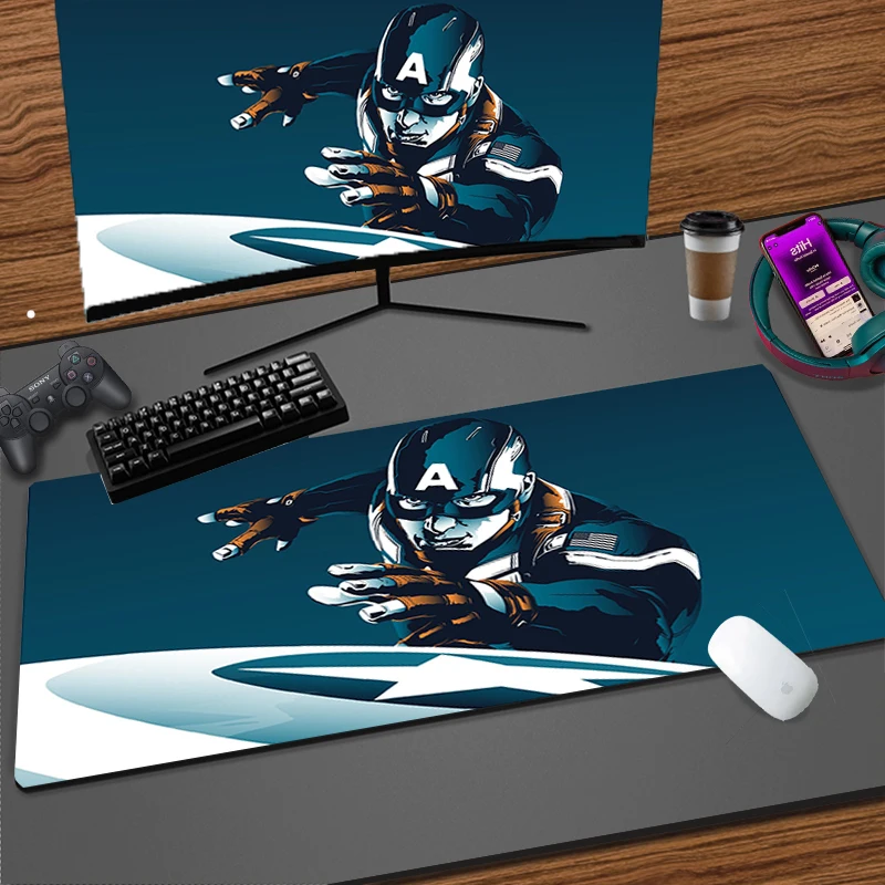 

Marvel Mouse Mats Gaming Mouse Pad Captain America Cool Computer Desk Accessories Mousepad Laptop Anti-skid Rubber Keyboard Mat