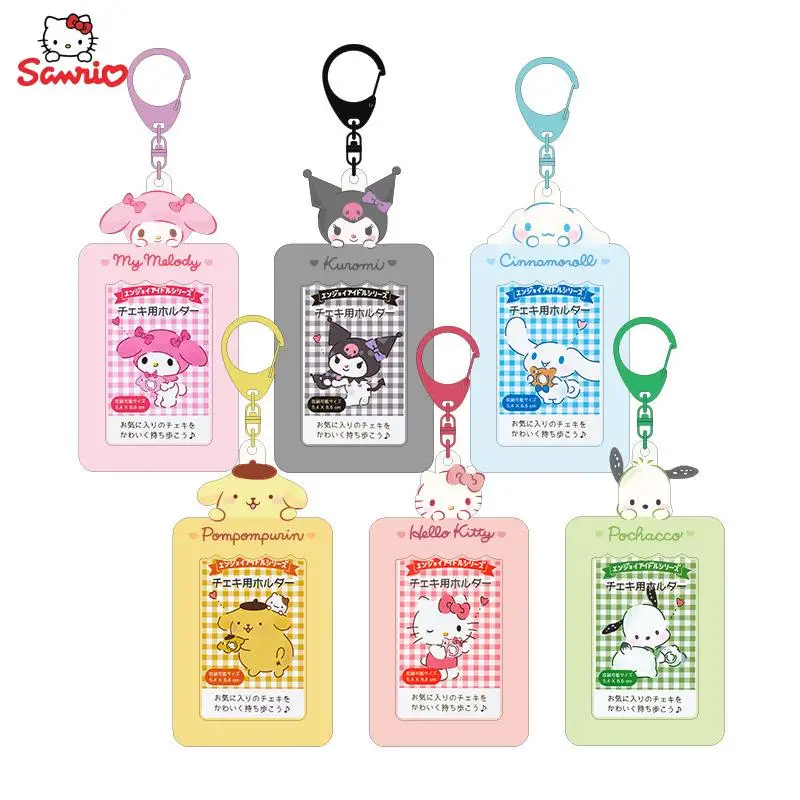 

Hello Kitty Kawaii Sanrio Kuromi My Melody Cartoon Anime Student Bus Card Holder Photo Card Holder Key Chain Pendant Card Case