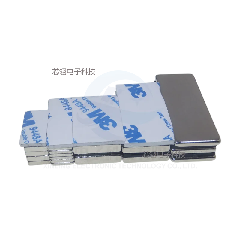 Сильный магнитный камень магнитная полоса с 3M клейким магнитом прямоугольник