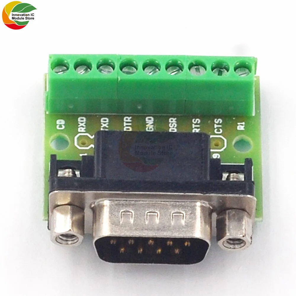 

DB9 Male and Female Connector Adapter Screw Terminal 9-Pin 9-Hole RS232 RS485 Conversion Board