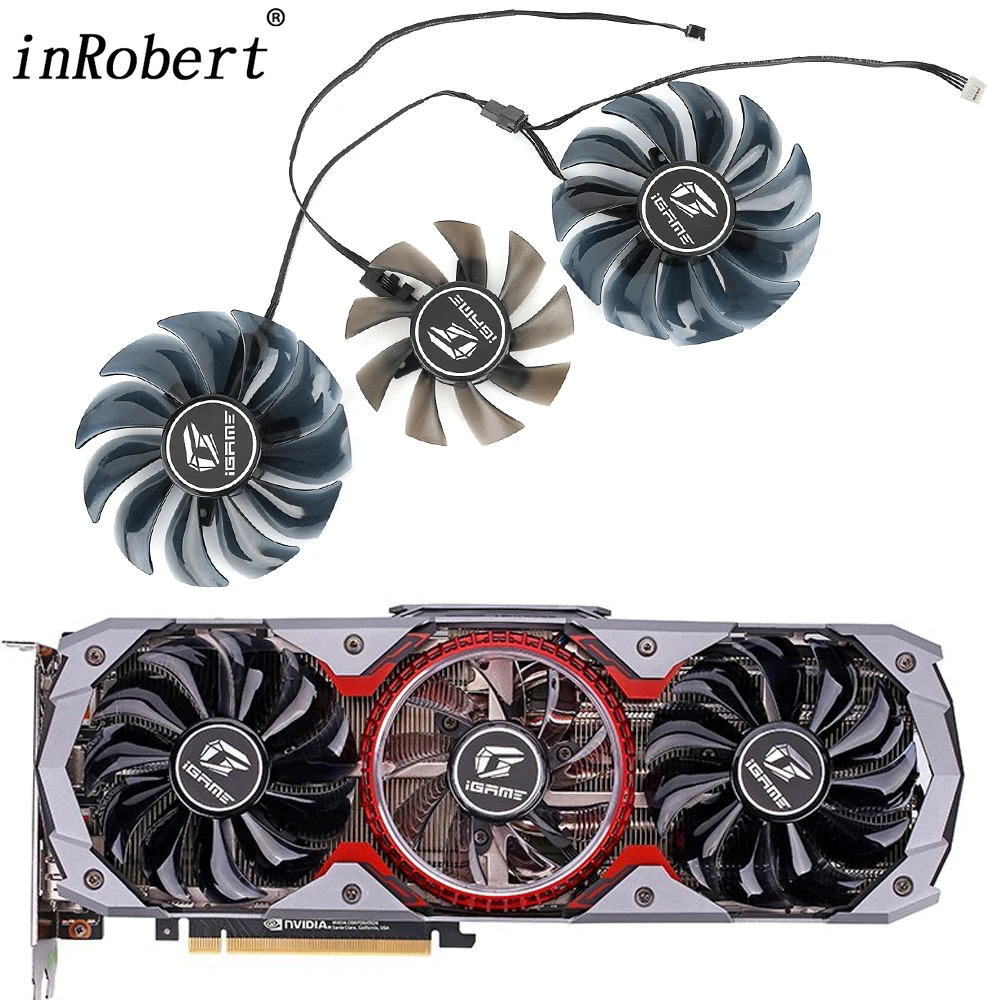 

New 75MM Cooler Fan Replacement For Colorful iGame GeForce GTX 1660 Ti 1660Ti Advanced OC 6G-V Graphics Video Card PVA080E12R