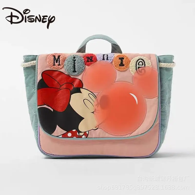 Disney New Backpack Cartoon Cute Mickey Mouse Print Backpack Kindergarten Children's Schoolbag Girls' Backpack