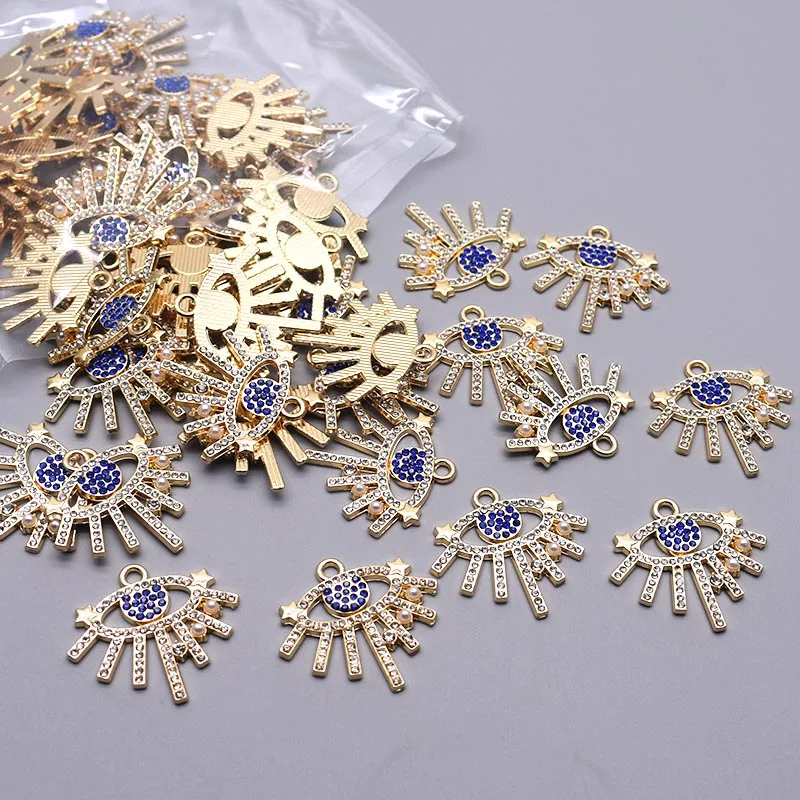 5 шт. подвеска в виде голубого глаза для изготовления ювелирных изделий