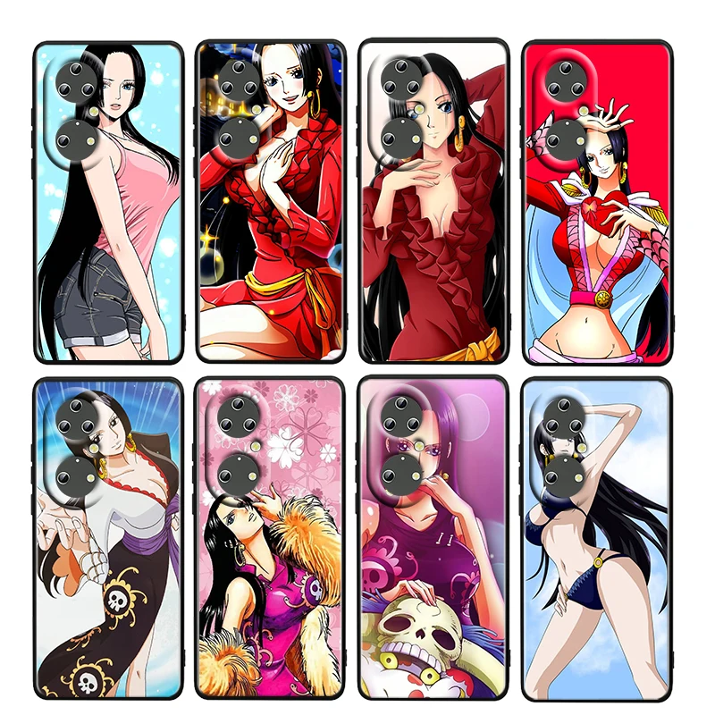 

Anime ONE PIECE Nico Robin For Huawei P50 P20 P30 P40 5G P10 Pro Lite E Plus P9 Lite Mini 5G TPU Silicone Soft Black Phone Case