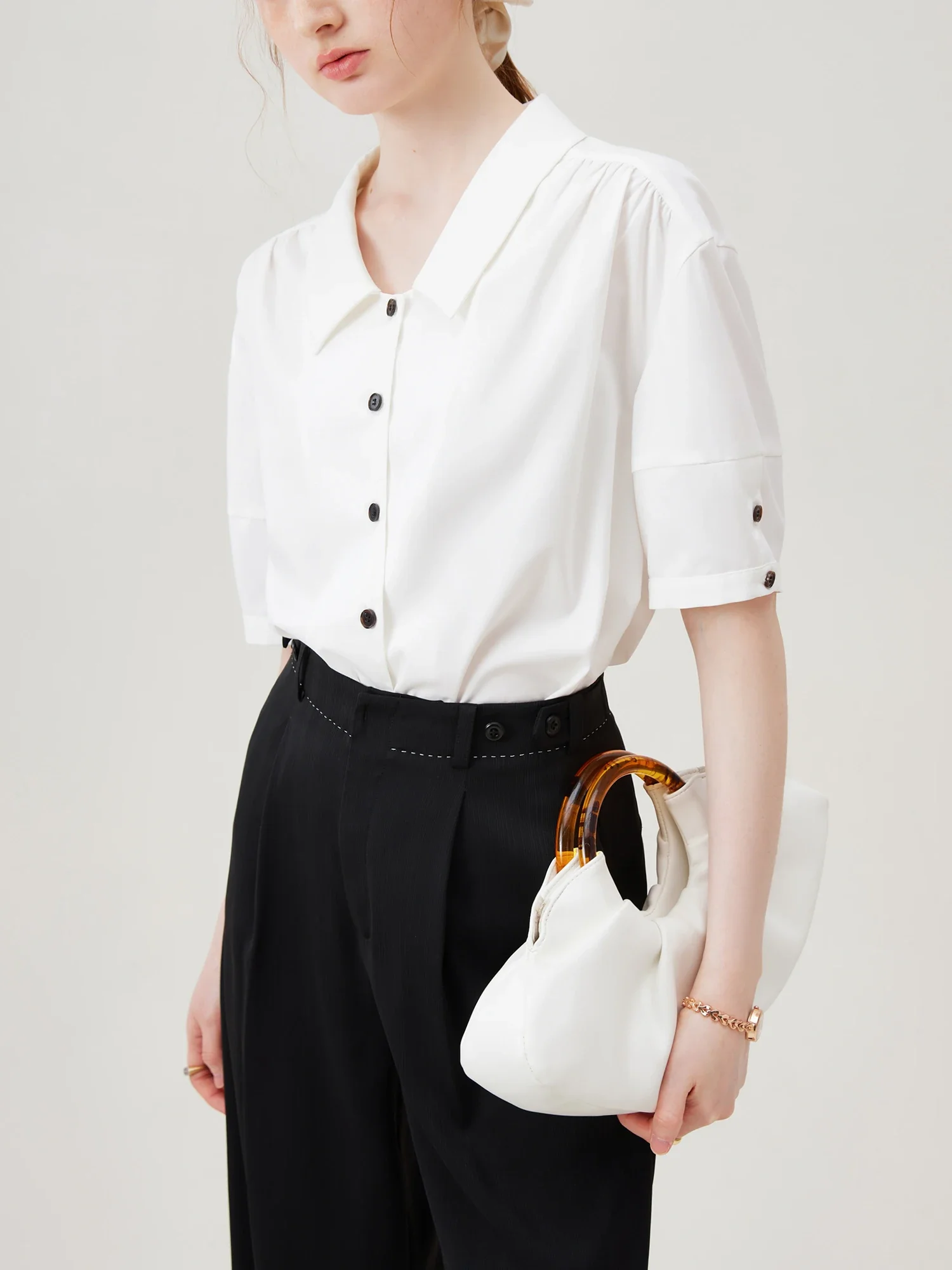 Женская Летняя Повседневная Рубашка Поло Свободная Посадка Одежда FSLE Cleanfit