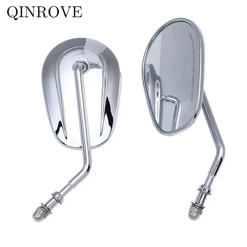 

For Harley Davidson Softail Sportster 883 1200 Street Glide White Glass Motorcycle Rearview Mirror Aluminum Alloy Side Mirror
