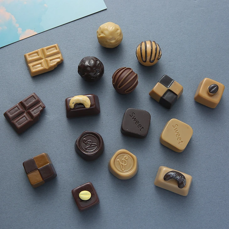 

Creative 3D Chocolate Magnetic Stickers for Message Board Photo Wall Magnets Vintage Fridge Magnets Kawaii Mini Chocolate Decor
