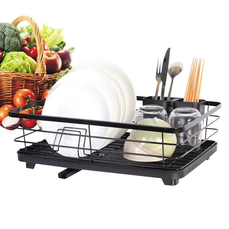 

Dish Drainers Multifunctional Dish Storage Rack With Utensil Holder Countertop Sink Dish Drying Basket Kitchen Accessories