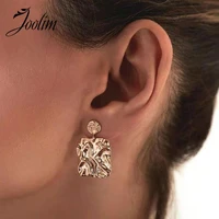non tarnish waterproof fashion simple pleated geometric temperament earring stainless steel jewelry wholesale